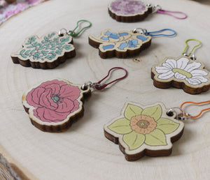 Floral Stitch Markers