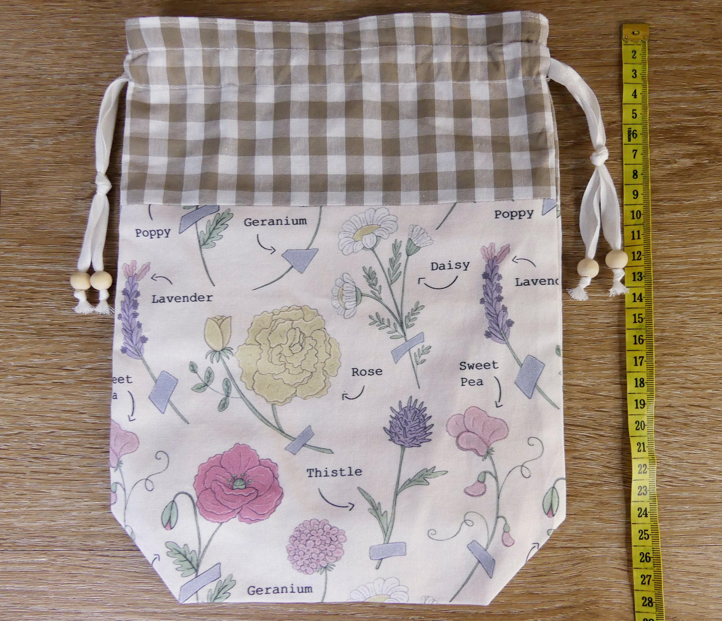 Drawstring Bag - Flower Journal