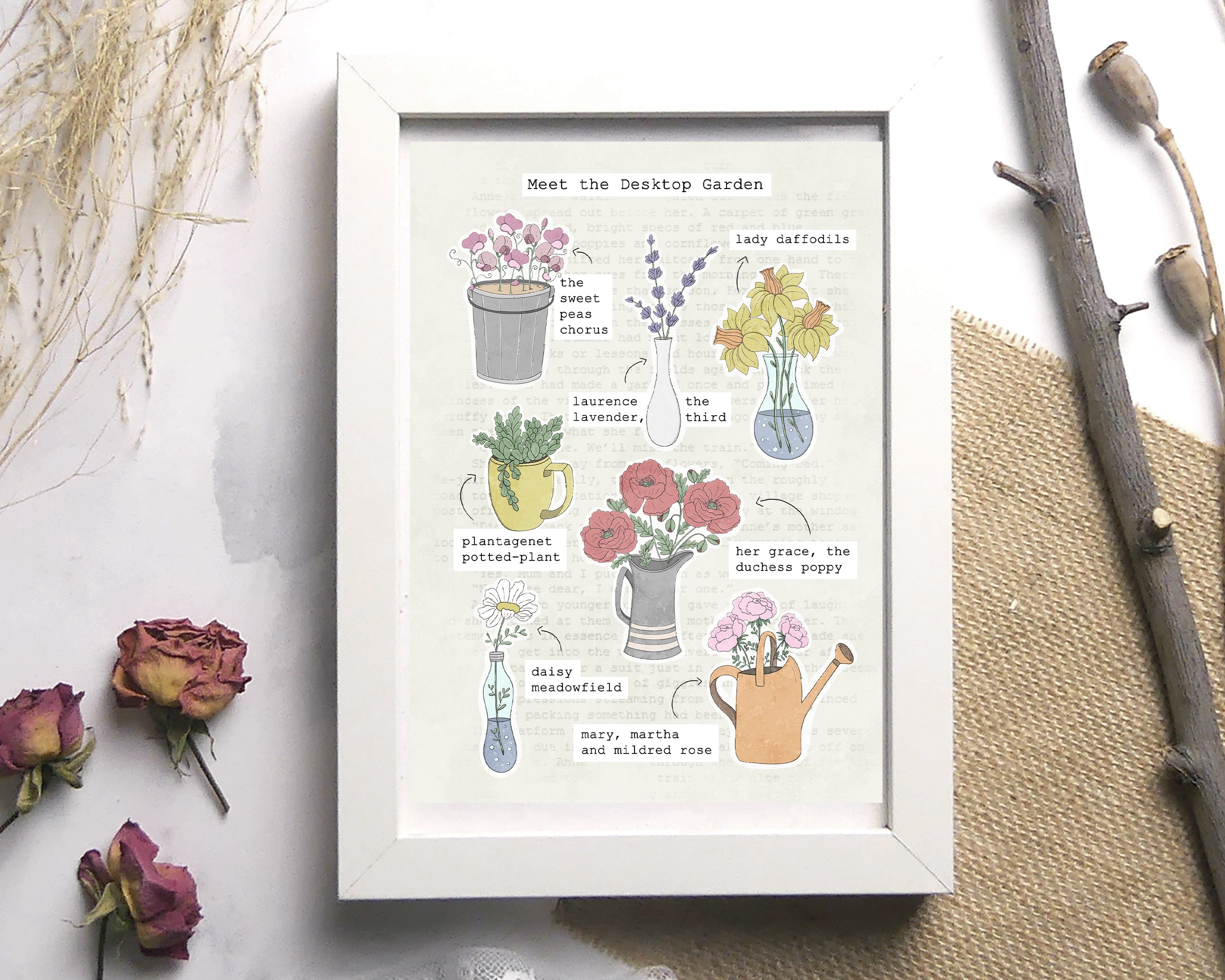 Meet the Desktop Garden - 5x7 Art Print