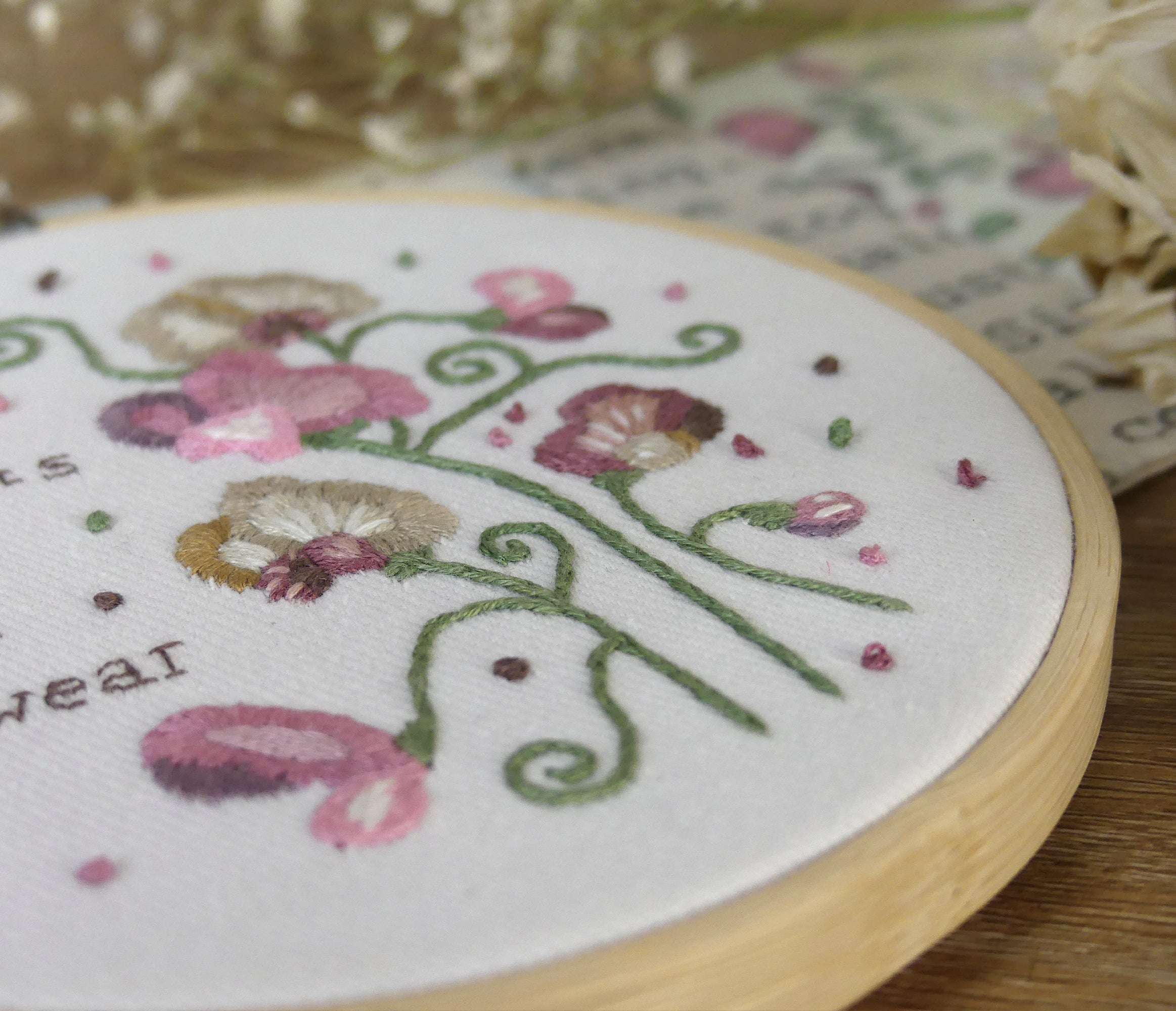 Embroidery Hoop - Sweet Peas